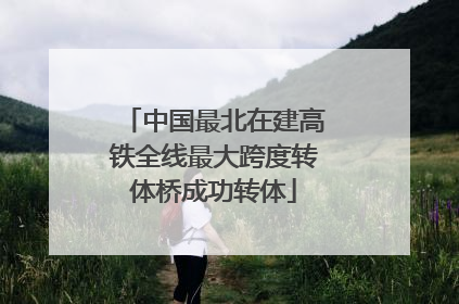 中国最北在建高铁全线最大跨度转体桥成功转体