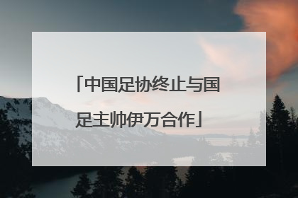 中国足协终止与国足主帅伊万合作