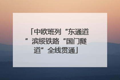 中欧班列“东通道”滨绥铁路“国门隧道”全线贯通