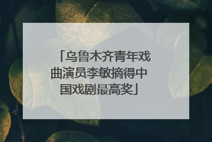 乌鲁木齐青年戏曲演员李敏摘得中国戏剧最高奖