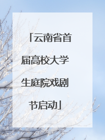 云南省首届高校大学生庭院戏剧节启动