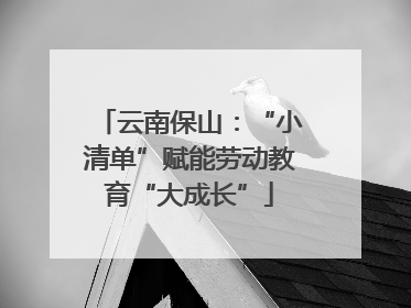 云南保山：“小清单”赋能劳动教育“大成长”