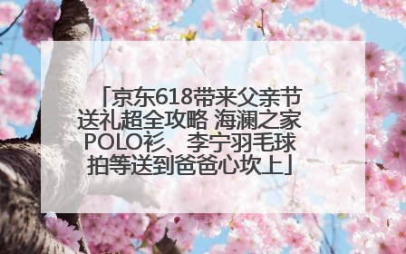 京东618带来父亲节送礼超全攻略 海澜之家POLO衫、李宁羽毛球拍等送到爸爸心坎上
