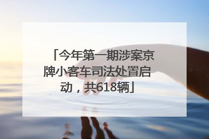 今年第一期涉案京牌小客车司法处置启动，共618辆