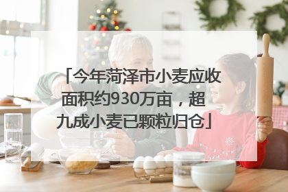 今年菏泽市小麦应收面积约930万亩，超九成小麦已颗粒归仓