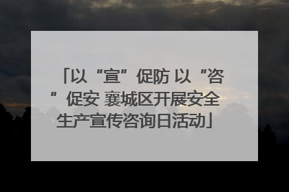 以“宣”促防 以“咨”促安 襄城区开展安全生产宣传咨询日活动