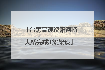 台黑高速绕阳河特大桥完成T梁架设