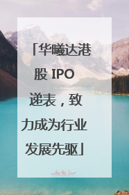 华曦达港股 IPO 递表，致力成为行业发展先驱