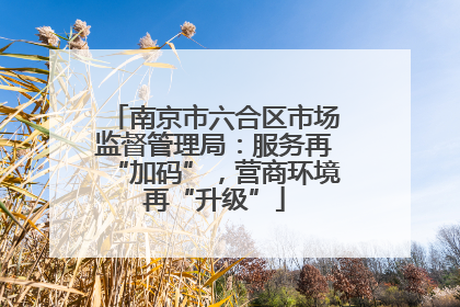 南京市六合区市场监督管理局：服务再“加码”，营商环境再“升级”