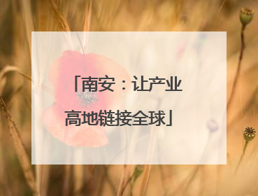 南安：让产业高地链接全球