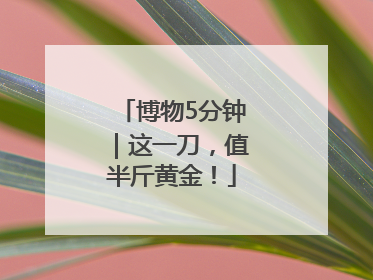 博物5分钟｜这一刀，值半斤黄金！