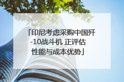 印尼考虑采购中国歼-10战斗机 正评估性能与成本优势