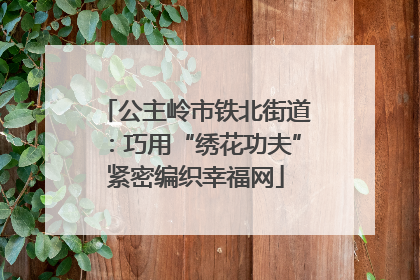 公主岭市铁北街道：巧用“绣花功夫”紧密编织幸福网