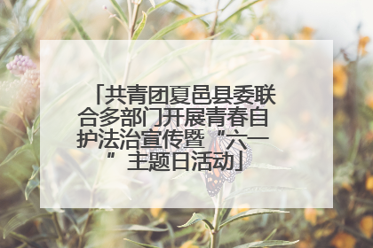 共青团夏邑县委联合多部门开展青春自护法治宣传暨“六一”主题日活动