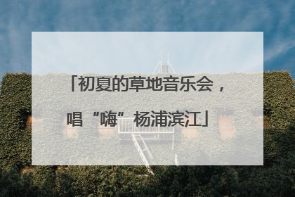 初夏的草地音乐会，唱“嗨”杨浦滨江