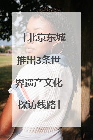 北京东城推出3条世界遗产文化探访线路