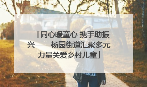 同心暖童心 携手助振兴——杨园街道汇聚多元力量关爱乡村儿童