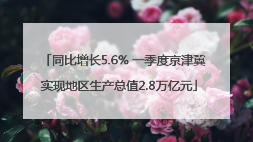 同比增长5.6% 一季度京津冀实现地区生产总值2.8万亿元