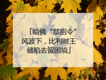 哈佛“禁招令”风波下，比利时王储陷去留困境