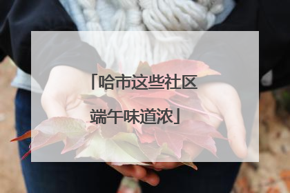 哈市这些社区端午味道浓