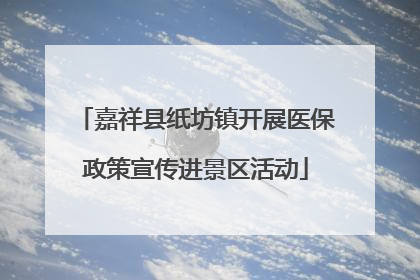 嘉祥县纸坊镇开展医保政策宣传进景区活动