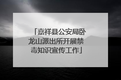 嘉祥县公安局卧龙山派出所开展禁毒知识宣传工作