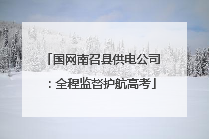 国网南召县供电公司：全程监督护航高考