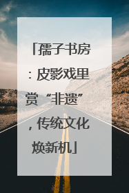 孺子书房：皮影戏里赏“非遗”，传统文化焕新机