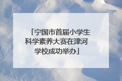 宁国市首届小学生科学素养大赛在津河学校成功举办