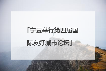 宁夏举行第四届国际友好城市论坛