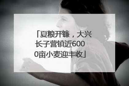 夏粮开镰，大兴长子营镇近6000亩小麦迎丰收