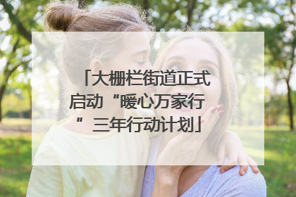 大栅栏街道正式启动“暖心万家行”三年行动计划