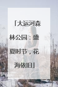 大运河森林公园：盛夏时节，花海依旧
