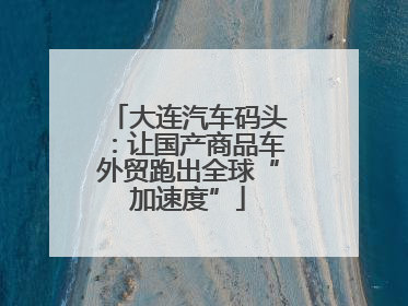 大连汽车码头：让国产商品车外贸跑出全球“加速度”