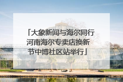 大象新闻与海尔同行 河南海尔专卖店换新节中博社区站举行