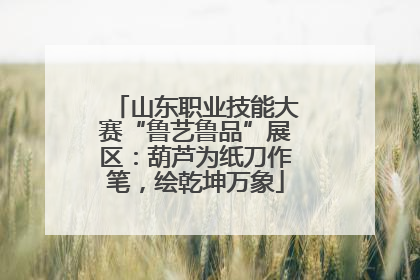 山东职业技能大赛“鲁艺鲁品”展区：葫芦为纸刀作笔，绘乾坤万象