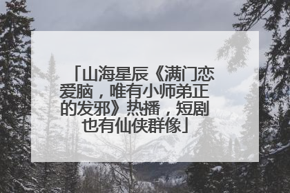 山海星辰《满门恋爱脑，唯有小师弟正的发邪》热播，短剧也有仙侠群像