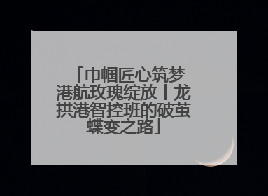 巾帼匠心筑梦 港航玫瑰绽放丨龙拱港智控班的破茧蝶变之路