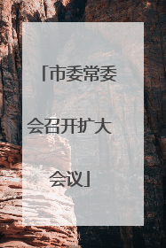 市委常委会召开扩大会议