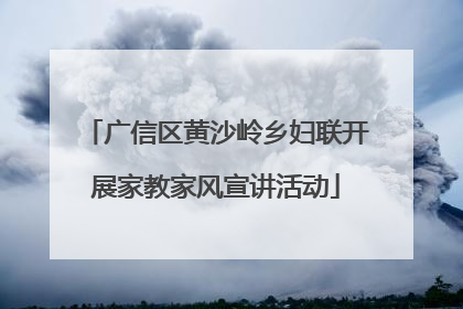 广信区黄沙岭乡妇联开展家教家风宣讲活动
