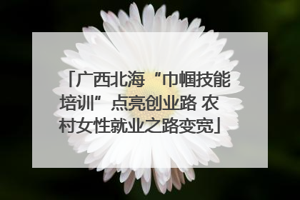 广西北海“巾帼技能培训”点亮创业路 农村女性就业之路变宽