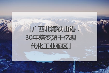 广西北海铁山港：30年蝶变超千亿现代化工业强区