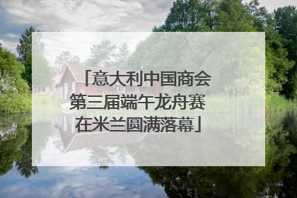 意大利中国商会第三届端午龙舟赛在米兰圆满落幕