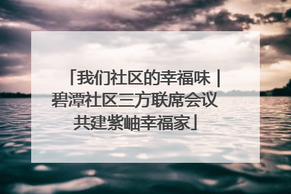我们社区的幸福味｜碧潭社区三方联席会议共建紫岫幸福家