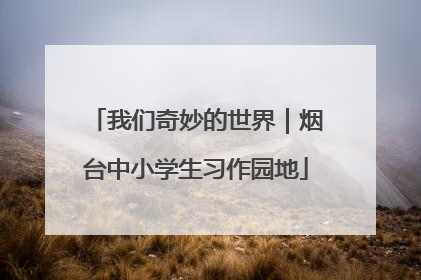 我们奇妙的世界｜烟台中小学生习作园地