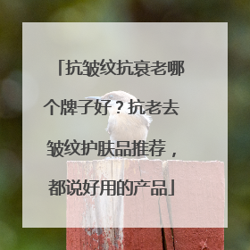 抗皱纹抗衰老哪个牌子好？抗老去皱纹护肤品推荐，都说好用的产品