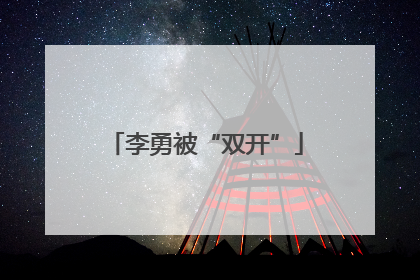 李勇被“双开”