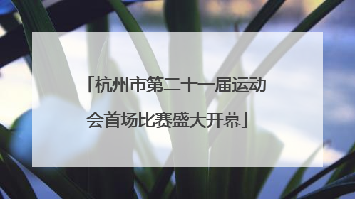 杭州市第二十一届运动会首场比赛盛大开幕