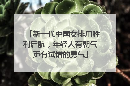 新一代中国女排用胜利启航，年轻人有朝气更有试错的勇气
