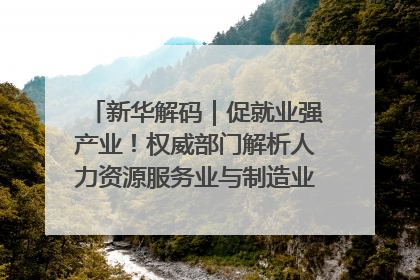 新华解码｜促就业强产业！权威部门解析人力资源服务业与制造业融合发展试点